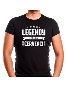 TRIKOO Pánské Tričko LEGENDY se rodí v ČERVENCI