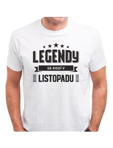 TRIKOO Pánské Tričko LEGENDY se rodí v LISTOPADU