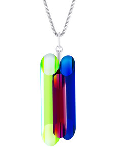 Stříbrný přívěsek s řetízkem Neon Collection by Veronica s křišťálem Preciosa