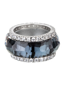 Preciosa Stříbrný prsten De Luxe s českým křišťálem, černý