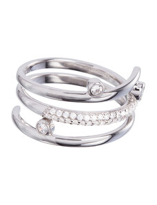 Stříbrný prsten Infinite s kubickou zirkonií Preciosa