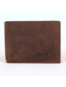 Hnědo-černá kožená peněženka Always Wild N992 Crazy