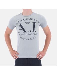 Armani Jeans Tričko pánské šedé AJ s logem S