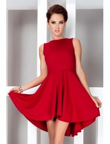 Dámské asymetrické šaty Exclusive bez rukávu červené, Velikost L, Barva Červená NUMOCO 33-2