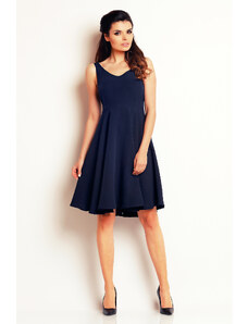 Awama Woman's Dress A139 Navy Blue