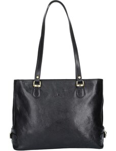Luxusní kožená dámská kabelka Hexagona 111321B - černá
