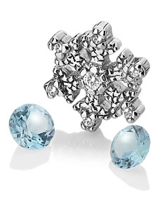 Přívěsek Hot Diamonds Anais element vločka modrý Topaz AC108Přívěsek Hot Diamonds Anais element vločka modrý Topaz AC108