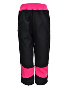 Hippokids Zimní softshellové kalhoty Basic pink