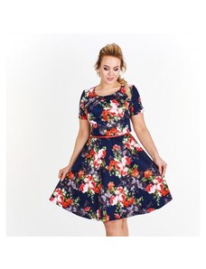 Dámské květované šaty Georgina, Velikost 44, Barva Barevná Milano Moda 564648