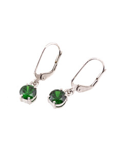 A-diamond.eu jewels Náušnice stříbrné zelené 2418