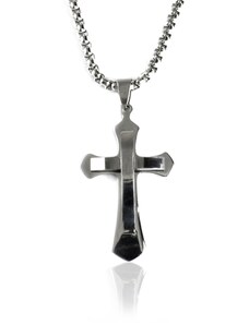 BM Jewellery Náhrdelník z chirurgické oceli - kříž S26150