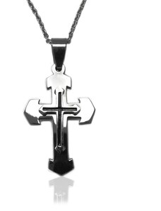 BM Jewellery Náhrdelník z chirurgické oceli - křížek S103070