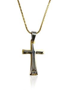 BM Jewellery Náhrdelník křížek z chirurgické oceli S160090
