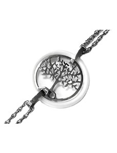 BM Jewellery Dámský náramek strom života z chirurgické oceli KERAMIC S193090