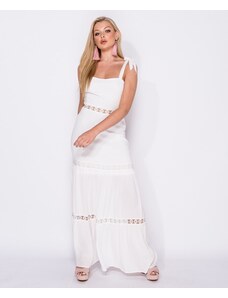 Parisian Letní bílé maxi šaty LAUREN Barva: Bílá,