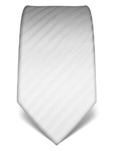Bílá pruhovaná kravata Vincenzo Boretti 21969