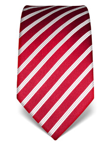 Červená kravata Vincenzo Boretti 21931 - s proužky