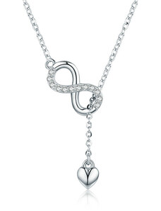 P&J Jewellery Stříbrný náhrdelník Nekonečná láska 2 SN24