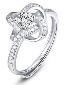 Royal Fashion prsten Třpytivý uzlík lásky K78