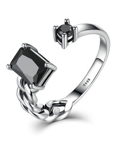 Royal Fashion prsten Černý zirkon VSR043