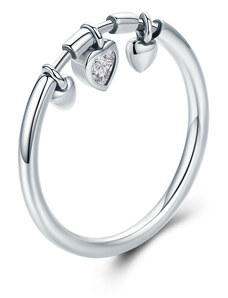 Royal Fashion prsten Třpytivé srdce lásky SCR215