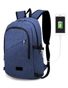 Kono E6715 Batoh na notebook 15.6" Modrý s USB