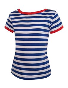 FARMERS Dámské tričko krátký rukáv modrý námořník - red