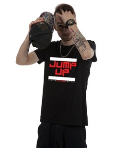 DNBMARKET Pánské tričko JUMP-UP Stripes černé / bílé