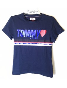 Dámské triko Tommy Hilfiger Cross Černé