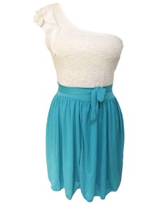 LM moda A Krátké letní šaty bílo-modré 1994