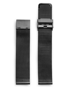 CHPO 14232EE-S Black Metal Mesh Wristband - 20 mm