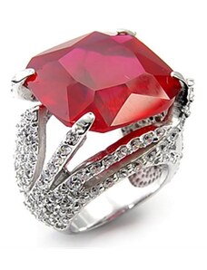 US Stříbrný, rhodiovaný dámský prsten s Cubic Zirconia Stříbro 925 - Kya