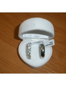 US Rhodiovaný snubní prsten s Cubic Zirconia - Alessandra