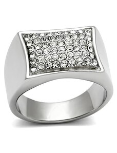 US Ocelový pánský prsten s Crystaly Ocel 316 - Simon