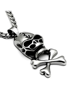 US Ocelový pánský náhrdelník zdobený Ocel 316 - Lebka Jack