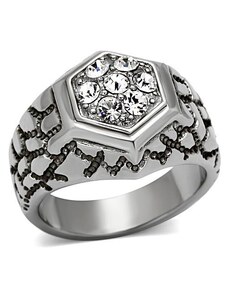 US Ocelový pánský prsten s Crystaly Ocel 316 - Jonathon