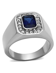 US Ocelový pánský prsten s kamenem a krystaly Ocel 316 - Ruben