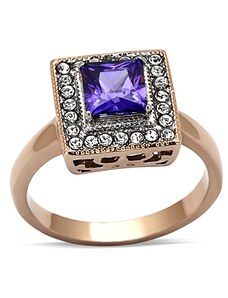 US Ocelový, pozlacený dámský prsten s Cubic Zirconia Ocel 316 - Selma