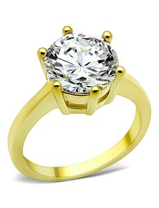 US Ocelový, pozlacený dámský prsten s Cubic Zirconia Ocel 316 - Sandra