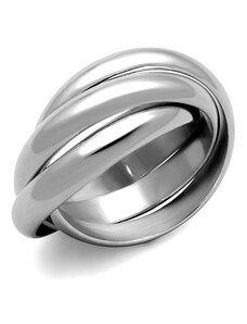 US Ocelový dámský prsten Ocel 316 - Tři spojené kroužky Zariyah