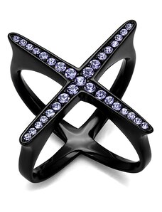 US Ocelový, pokovený dámský prsten s Swarovski krystaly Ocel 316 - Jazmin