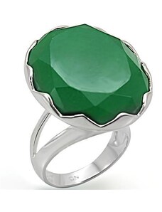 US Stříbrný dámský prsten s Jadeitem Stříbro 925 - Scarlet
