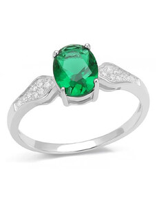 US Stříbrný, rhodiovaný dámský prsten s kamenem a Cubic Zirconia Stříbro 925 Chloe