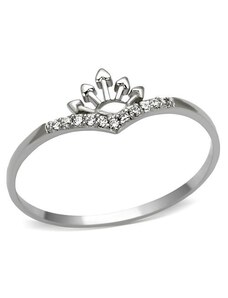 US Stříbrný, rhodiovaný dámský prsten s Cubic Zirconia Stříbro 925 - Koruna Sarai