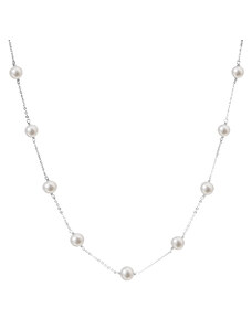 EVOLUTION GROUP Perlový náhrdelník z pravých říčních perel bílý 22013.1
