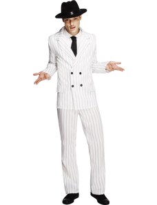 Pánský kostým gangster bílý oblek
