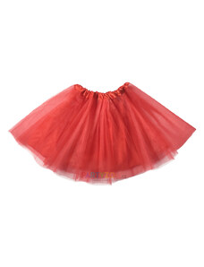 Červená TUTU sukně s podšívkou 50cm