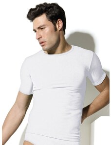 Pánské triko bezešvé T-shirt girocollo mezza manica Intimidea Bílá