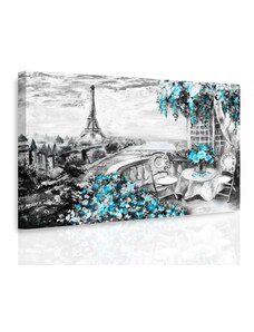 Malvis Obraz Paříž malovaná Blue
