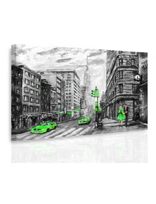 Malvis Obraz New York malovaný Green